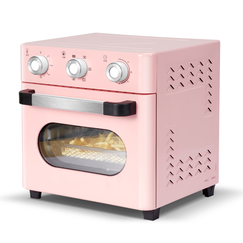 Pink color sqaure home appliance Electric Air frying Oven