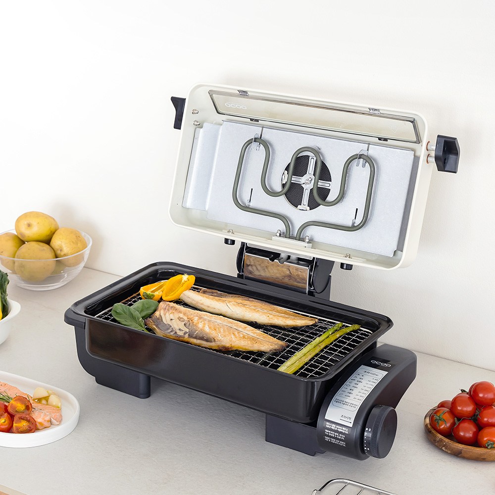 XIVA Double-Sided Multi Grill - Cream White