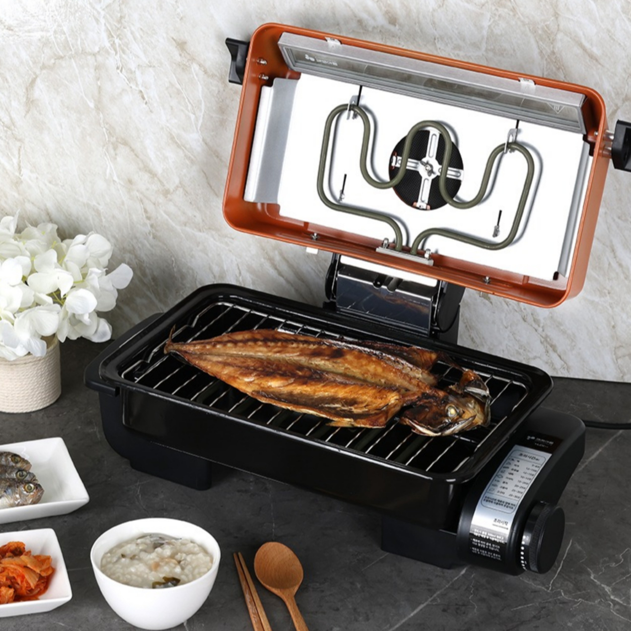 XIVA Double-Sided Multi Grill - Orange